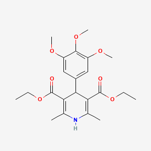 molecular formula C22H29NO7 B3871819 Diethyl 2,6-dimethyl-4-(3,4,5-trimethoxyphenyl)-1,4-dihydropyridine-3,5-dicarboxylate CAS No. 36422-60-3