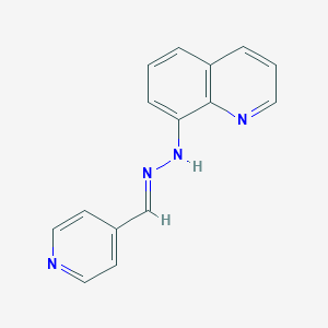 molecular formula C15H12N4 B3871906 N-[(E)-pyridin-4-ylmethylideneamino]quinolin-8-amine 