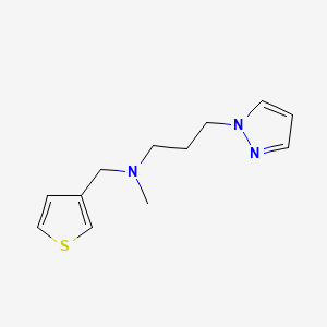 molecular formula C12H17N3S B3871945 N-methyl-3-(1H-pyrazol-1-yl)-N-(3-thienylmethyl)propan-1-amine 