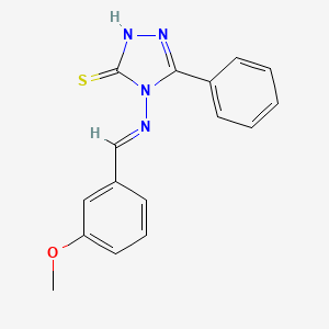 molecular formula C16H14N4OS B3871946 4-[(3-methoxybenzylidene)amino]-5-phenyl-4H-1,2,4-triazole-3-thiol 