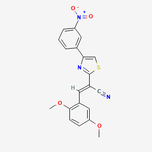 molecular formula C20H15N3O4S B3871964 (E)-3-(2,5-dimethoxyphenyl)-2-[4-(3-nitrophenyl)-1,3-thiazol-2-yl]prop-2-enenitrile 
