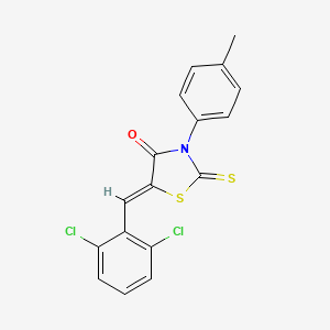 molecular formula C17H11Cl2NOS2 B3871971 5-(2,6-dichlorobenzylidene)-3-(4-methylphenyl)-2-thioxo-1,3-thiazolidin-4-one 