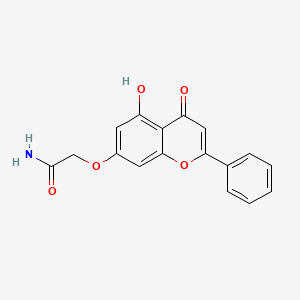 molecular formula C17H13NO5 B3872076 2-[(5-hydroxy-4-oxo-2-phenyl-4H-chromen-7-yl)oxy]acetamide 