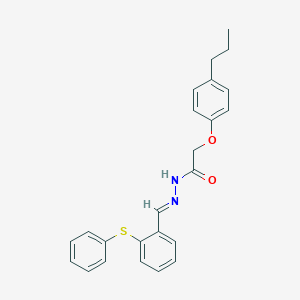 molecular formula C24H24N2O2S B387218 N'-[2-(phenylsulfanyl)benzylidene]-2-(4-propylphenoxy)acetohydrazide 