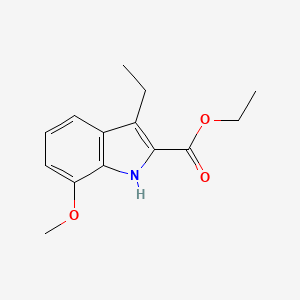 molecular formula C14H17NO3 B3872415 ethyl 3-ethyl-7-methoxy-1H-indole-2-carboxylate 