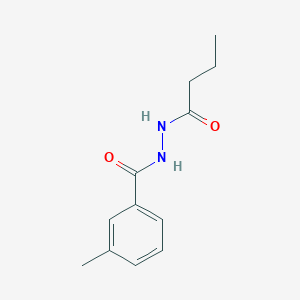 molecular formula C12H16N2O2 B3872451 N'-butanoyl-3-methylbenzohydrazide 