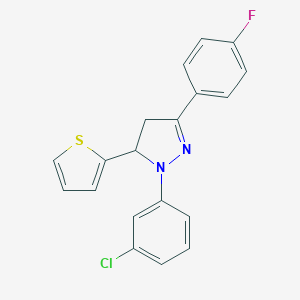 1-(3-chlorophenyl)-3-(4-fluorophenyl)-5-(2-thienyl)-4,5-dihydro-1H-pyrazole
