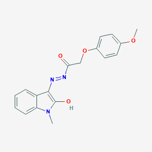2-(4-Methoxyphenoxy)-N-[(Z)-(1-methyl-2-oxo-indolin-3-ylidene)amino]acetamide