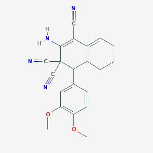 2-amino-4-(3,4-dimethoxyphenyl)-4a,5,6,7-tetrahydronaphthalene-1,3,3(4H)-tricarbonitrile