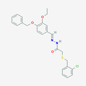 N'-[4-(benzyloxy)-3-ethoxybenzylidene]-2-[(2-chlorobenzyl)sulfanyl]acetohydrazide