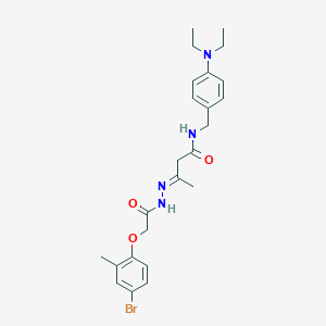 3-{[(4-bromo-2-methylphenoxy)acetyl]hydrazono}-N-[4-(diethylamino)benzyl]butanamide