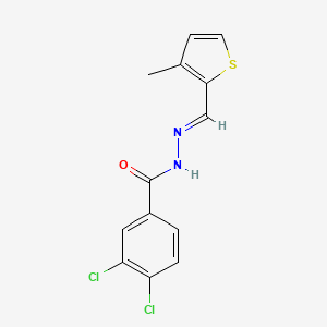 molecular formula C13H10Cl2N2OS B3872692 3,4-dichloro-N'-[(3-methyl-2-thienyl)methylene]benzohydrazide 