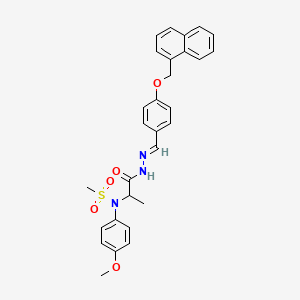 molecular formula C29H29N3O5S B3872712 N-(4-methoxyphenyl)-N-(1-{(2E)-2-[4-(naphthalen-1-ylmethoxy)benzylidene]hydrazinyl}-1-oxopropan-2-yl)methanesulfonamide (non-preferred name) 