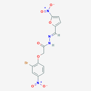 2-{2-bromo-4-nitrophenoxy}-N'-({5-nitro-2-furyl}methylene)acetohydrazide