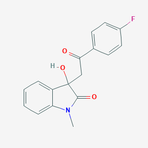 3-[2-(4-fluorophenyl)-2-oxoethyl]-3-hydroxy-1-methyl-1,3-dihydro-2H-indol-2-one