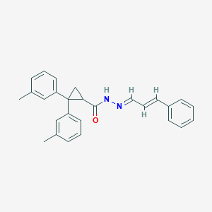 2,2-bis(3-methylphenyl)-N'-(3-phenyl-2-propenylidene)cyclopropanecarbohydrazide