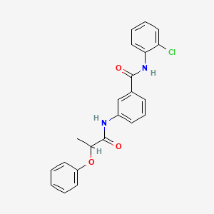 molecular formula C22H19ClN2O3 B3872815 N-(2-chlorophenyl)-3-(2-phenoxypropanoylamino)benzamide 
