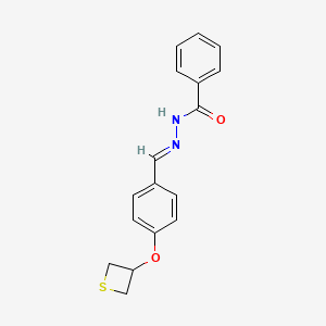 molecular formula C17H16N2O2S B3872949 N'-[4-(3-thietanyloxy)benzylidene]benzohydrazide 