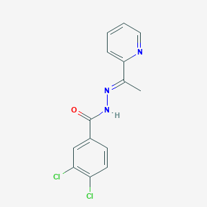 molecular formula C14H11Cl2N3O B3873233 3,4-dichloro-N'-[1-(2-pyridinyl)ethylidene]benzohydrazide 
