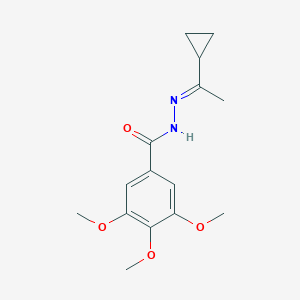 molecular formula C15H20N2O4 B387333 N'-(1-cyclopropylethylidene)-3,4,5-trimethoxybenzohydrazide 