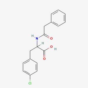 molecular formula C17H16ClNO3 B3873337 N-Phenylacetyl-p-chlorophenylalanine, DL- CAS No. 106323-77-7