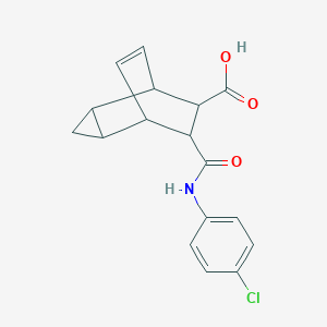 7-[(4-Chloroanilino)carbonyl]tricyclo[3.2.2.0~2,4~]non-8-ene-6-carboxylic acid