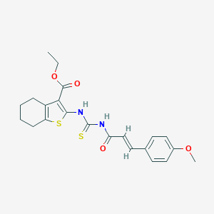 Ethyl 2-[({[3-(4-methoxyphenyl)acryloyl]amino}carbothioyl)amino]-4,5,6,7-tetrahydro-1-benzothiophene-3-carboxylate