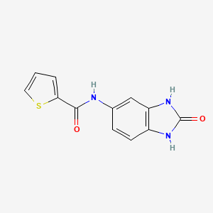 molecular formula C12H9N3O2S B3873410 N-(2-oxo-1,3-dihydrobenzimidazol-5-yl)thiophene-2-carboxamide 