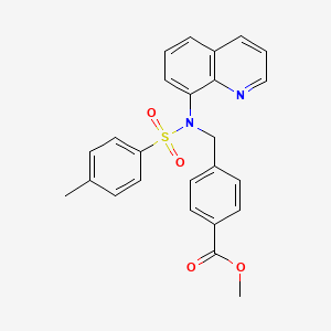 molecular formula C25H22N2O4S B3873432 Methyl 4-[[(4-methylphenyl)sulfonyl-quinolin-8-ylamino]methyl]benzoate 