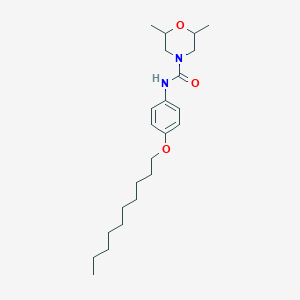 molecular formula C23H38N2O3 B387344 N-[4-(decyloxy)phenyl]-2,6-dimethylmorpholine-4-carboxamide 