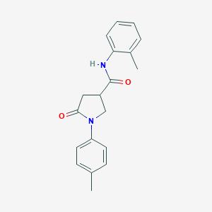 molecular formula C19H20N2O2 B387351 N-(2-methylphenyl)-1-(4-methylphenyl)-5-oxopyrrolidine-3-carboxamide 