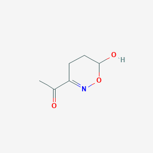 molecular formula C6H9NO3 B038738 1-(6-Hydroxy-5,6-dihydro-4H-oxazin-3-yl)ethanone CAS No. 113737-92-1