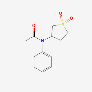 molecular formula C12H15NO3S B3873990 N-(1,1-dioxothiolan-3-yl)-N-phenylacetamide 