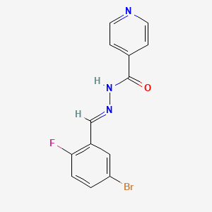molecular formula C13H9BrFN3O B3873991 N'-[(E)-(5-bromo-2-fluorophenyl)methylidene]pyridine-4-carbohydrazide CAS No. 5636-71-5