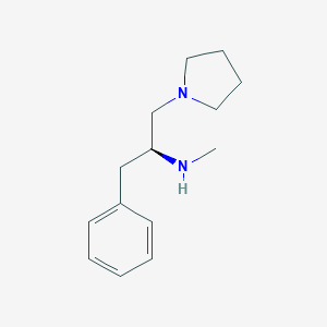 molecular formula C14H22N2 B038740 (S)-Methyl-(2-phenyl-1-pyrrolidin-1-ylmethyl-ethyl)-amine CAS No. 116508-54-4