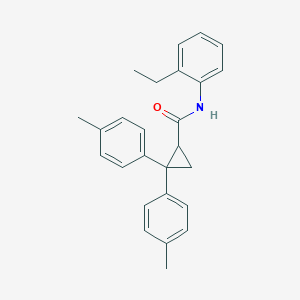 molecular formula C26H27NO B387408 N-(2-ethylphenyl)-2,2-bis(4-methylphenyl)cyclopropanecarboxamide 