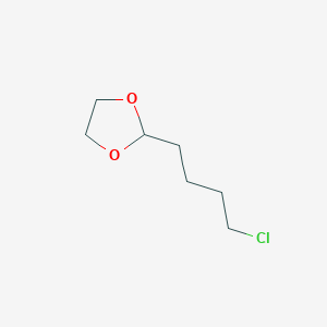 molecular formula C7H13ClO2 B038741 2-(4-氯丁基)-1,3-二氧杂环戊烷 CAS No. 118336-86-0
