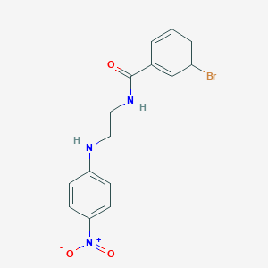 molecular formula C15H14BrN3O3 B387410 3-Bromo-N-[2-(4-nitroanilino)ethyl]benzamide 