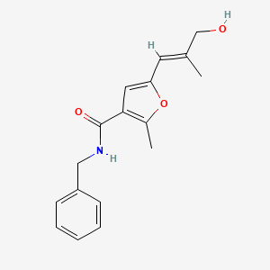 molecular formula C17H19NO3 B3874130 N-benzyl-5-[(E)-3-hydroxy-2-methylprop-1-enyl]-2-methylfuran-3-carboxamide 