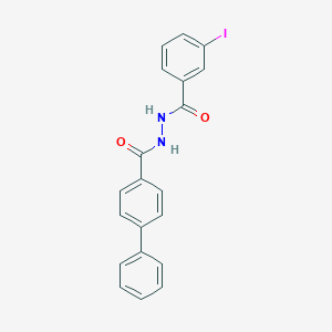 molecular formula C20H15IN2O2 B387416 N'-(3-iodobenzoyl)[1,1'-biphenyl]-4-carbohydrazide 