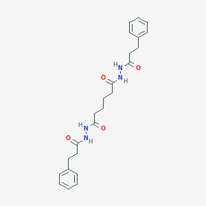 molecular formula C24H30N4O4 B387420 N'1,N'6-bis(3-phenylpropanoyl)hexanedihydrazide 