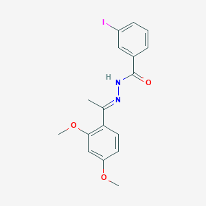 molecular formula C17H17IN2O3 B387422 N'-[1-(2,4-dimethoxyphenyl)ethylidene]-3-iodobenzohydrazide 