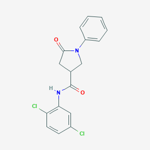 molecular formula C17H14Cl2N2O2 B387434 N-(2,5-dichlorophenyl)-5-oxo-1-phenylpyrrolidine-3-carboxamide 