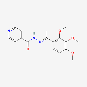 molecular formula C17H19N3O4 B3874518 N'-[(1E)-1-(2,3,4-Trimethoxyphenyl)ethylidene]pyridine-4-carbohydrazide 