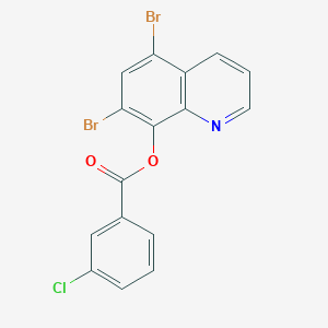 molecular formula C16H8Br2ClNO2 B387472 5,7-Dibromoquinolin-8-yl 3-chlorobenzoate CAS No. 328009-35-4