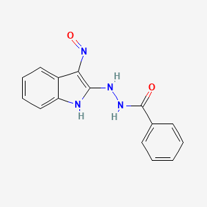 molecular formula C15H12N4O2 B3874771 N'-(3-nitroso-1H-indol-2-yl)benzohydrazide 