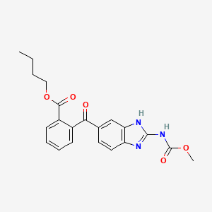 molecular formula C21H21N3O5 B3875081 butyl 2-[2-(methoxycarbonylamino)-3H-benzimidazole-5-carbonyl]benzoate 