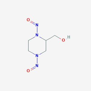 molecular formula C5H10N4O3 B038751 (1,4-Dinitrosopiperazin-2-YL)methanol CAS No. 122323-85-7