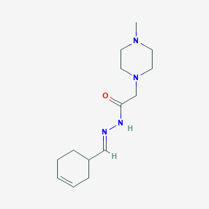 molecular formula C14H24N4O B3875104 N-[(E)-cyclohex-3-en-1-ylmethylideneamino]-2-(4-methylpiperazin-1-yl)acetamide 