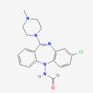 molecular formula C19H20ClN5O B3875130 N-[3-chloro-6-(4-methylpiperazin-1-yl)benzo[b][1,4]benzodiazepin-11-yl]formamide 